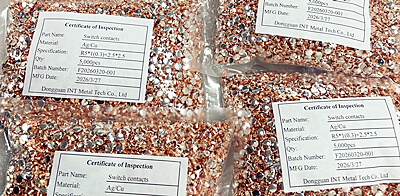 Стабильная поставка серебряных контактов, биметаллических заклепок AgCu.